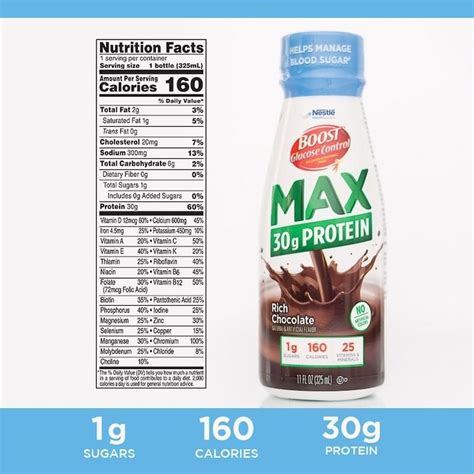Boost Complete Nutritional Drink Glucose Control Max 30g Protein Very Vanilla