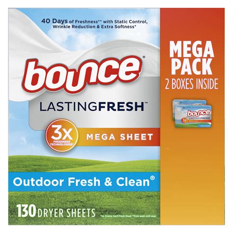 Bounce Lasting Fresh Mega Dryer Sheets