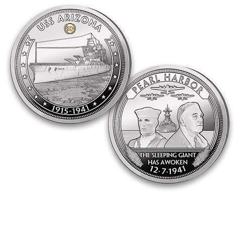Bradford Exchange Mint Pearl Harbor 80th Anniversary Proof Coin