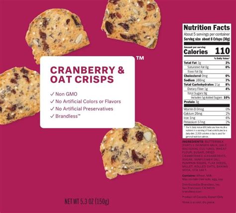 Brandless Cranberry & Oat Crisps tv commercials