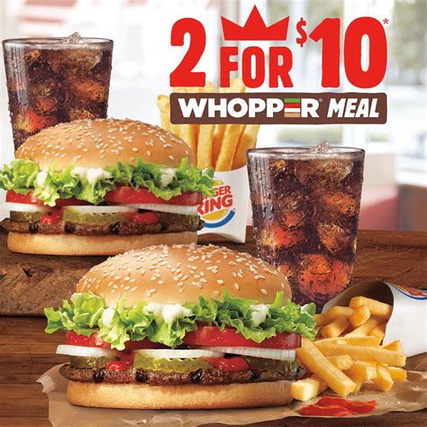 Burger King 2 for $10 Whopper Meal logo
