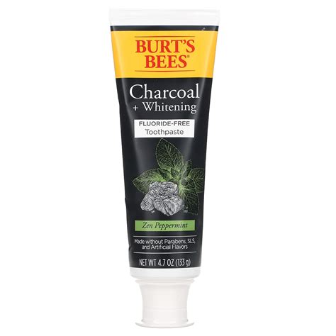 Burt's Bees Charcoal + Whitening Zen Peppermint Fluoride-Free Toothpaste logo