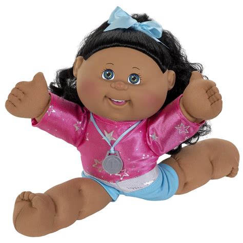 Cabbage Patch Kids 14-inch Girl Med Br Blk Sporty