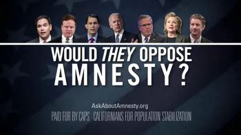 Californians for Population Stabilization TV Spot, 'Amnesty'