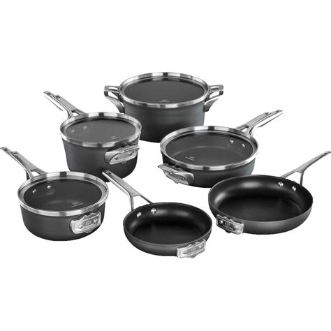 Calphalon Premier Space Saving Hard Anodized Nonstick 10-Piece Cookware Set