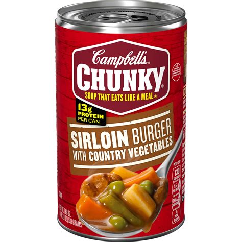 Campbell's Soup Chunky Sirloin Burger With Country Vegetables Soup tv commercials