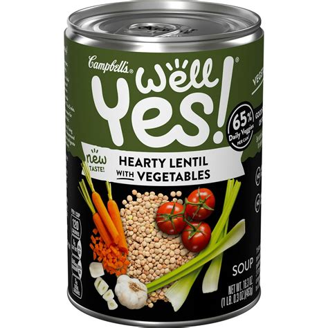 Campbell's Soup Well Yes! Hearty Lentil With Vegetables Soup tv commercials
