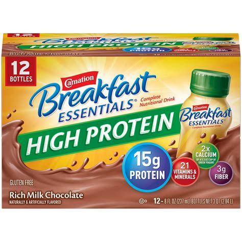 Carnation Breakfast Essentials High Protein Rich Milk Chocolate