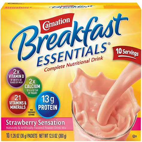 Carnation Breakfast Essentials Strawberry Sensation logo