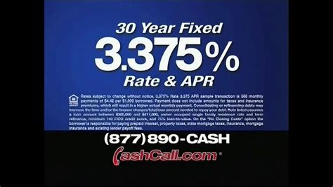 Cash Call TV commercial - 3.375 APR