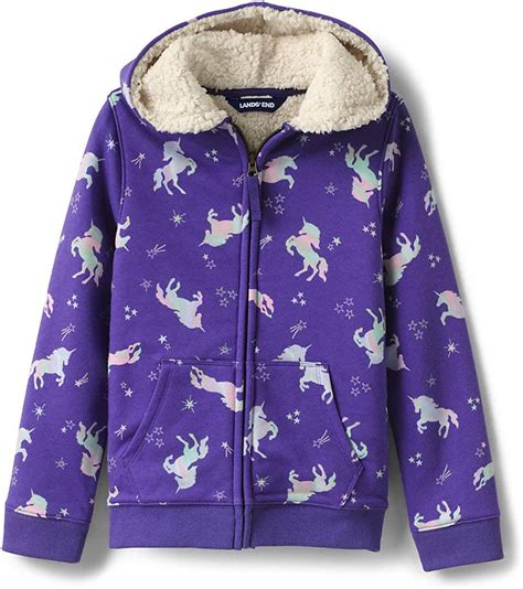 Cat & Jack Girls' Long Sleeve Unicorn Sherpa Hoodie logo