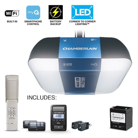 Chamberlain Corner to Corner Lighting LED Wi-Fi Garage Door Opener logo