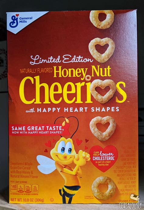 Cheerios Limited Edition Honey Nut Cheerios With Happy Heart Shapes logo