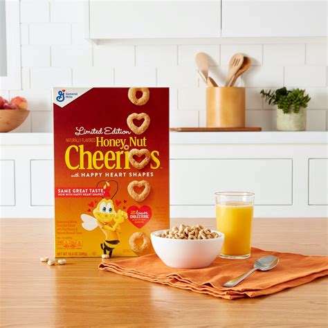 Cheerios Limited Edition Honey Nut Cheerios With Happy Heart Shapes logo