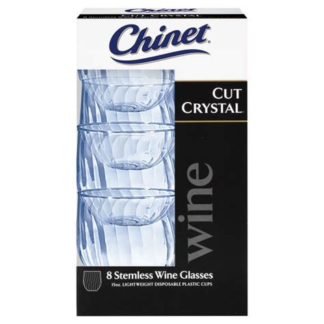 Chinet Cut Crystal Stemless Wine Glasses logo