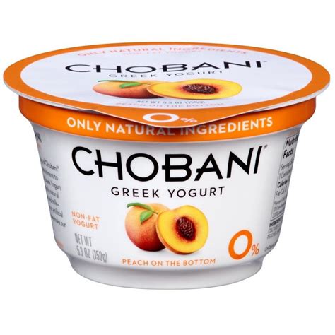 Chobani Peach on the Bottom logo