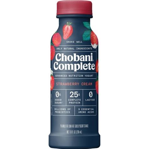 Chobani Strawberry Cream Complete logo