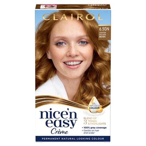 Clairol Nice 'N Easy Creme 6.5GN Lighter Golden Brown logo