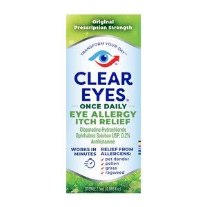 Clear Eyes Once Daily Eye Allergy Itch Relief Original Prescription Strength