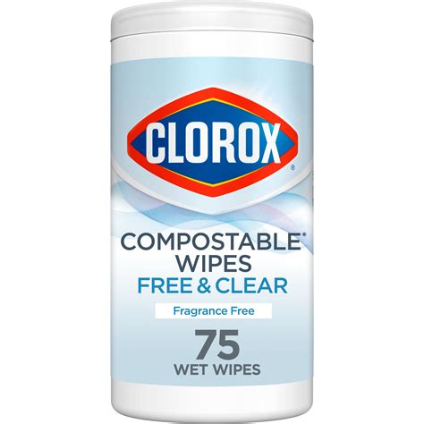 Clorox Free & Clear Compostable Cleaning Wipes
