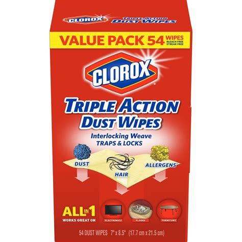 Clorox Triple Action Dust Wipes logo