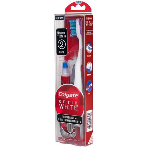 Colgate Optic White Toothbrush Plus Whitening Pen logo