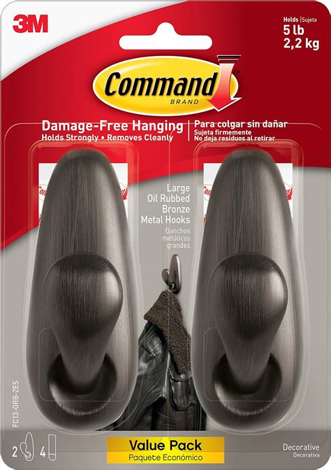 Command Damage-Free Hanging Hooks Decorative Metal Hooks