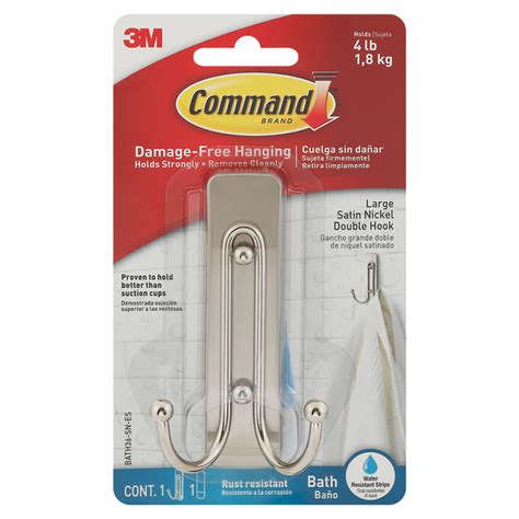 Command Damage-Free Hanging Satin Nickel Hand Towel Bar logo