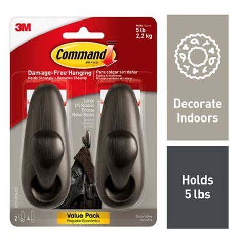 Command Forever Classic Oil Rubbed Bronze Metal Hook