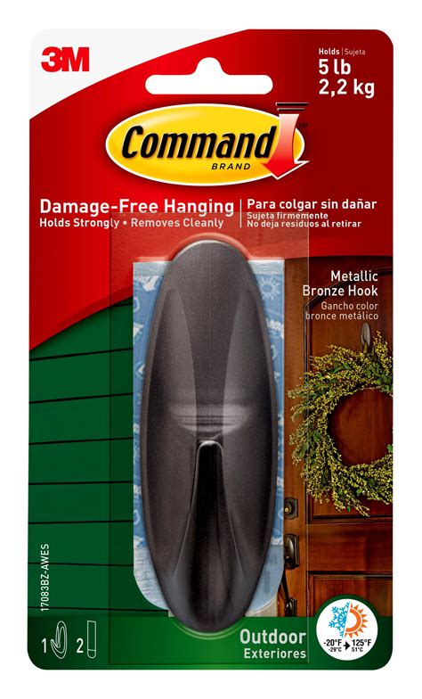 Command Outdoor Metallic Bronze Hook