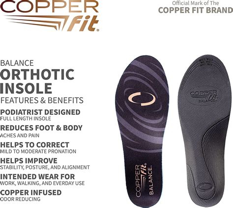 Copper Fit BALANCE Performance Orthotic Insoles tv commercials