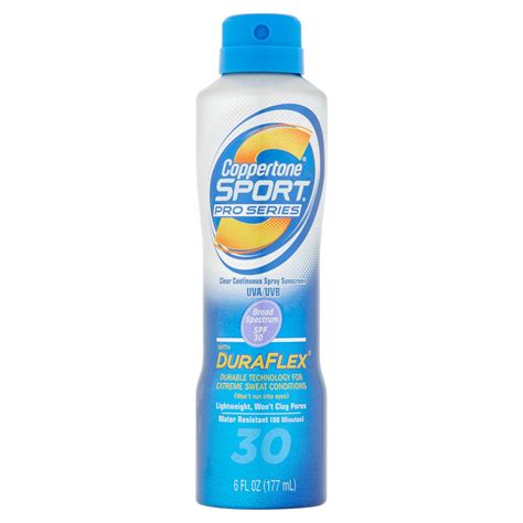 Coppertone Sport Series With DuraFlex Sunscreen SPF 30 logo