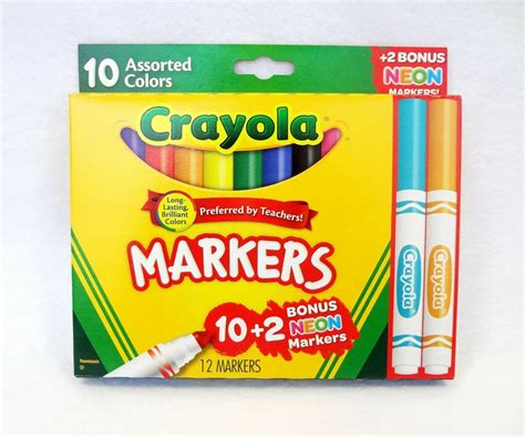 Crayola 10-Pack Assorted Colors + 2 Bonus Neon Colors logo