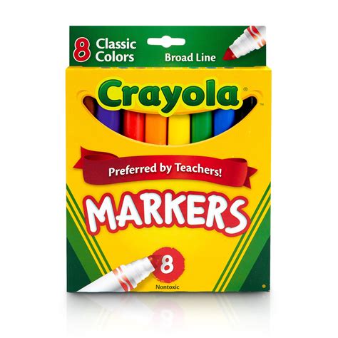 Crayola Broad Line 8 Classic Colors logo