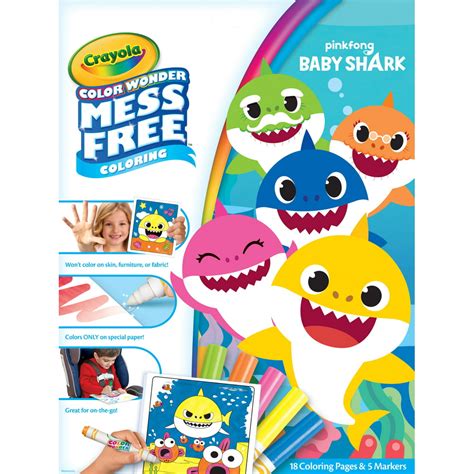 Crayola Color Wonder Mess Free Baby Shark Coloring Pages logo