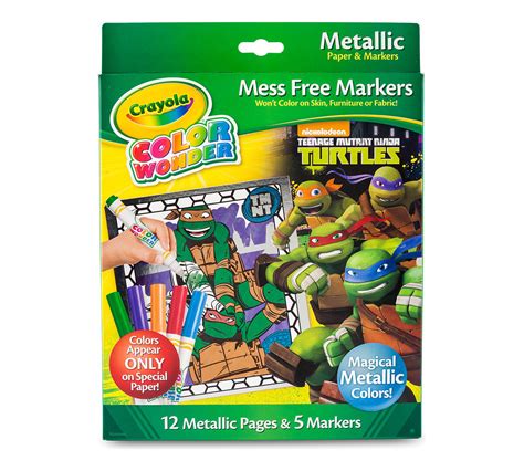 Crayola Color Wonder Metallic Coloring Kit Teenage Mutant Ninja Turtles logo