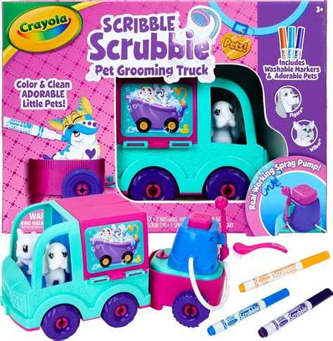 Crayola Scribble Scrubbie Pets Pet Grooming Truck Playset