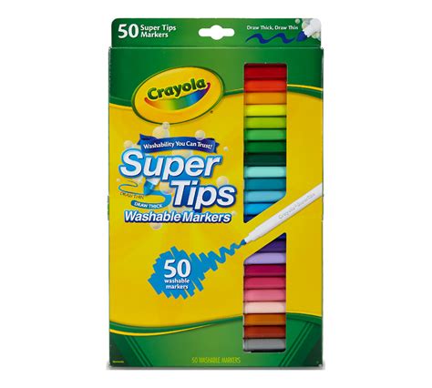 Crayola Super Tips Washable Markers, 50 Count