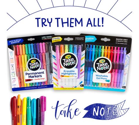 Crayola Take Note! Washable Gel Pens tv commercials