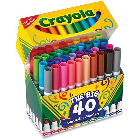 Crayola The Big 40 Ultra-Clean Washable Broad Line Markers logo