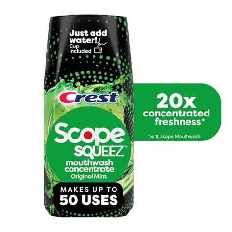 Crest Original Mint Scope Squeez Concentrated Mouthwash tv commercials