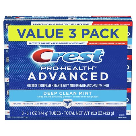 Crest Pro-Health Advanced Deep Clean Mint Toothpaste tv commercials