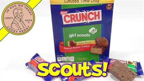Crunch Girl Scout Candy Bars Peanut Butter Creme logo