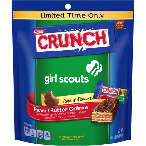 Crunch Girl Scout Candy Bars Peanut Butter Creme logo