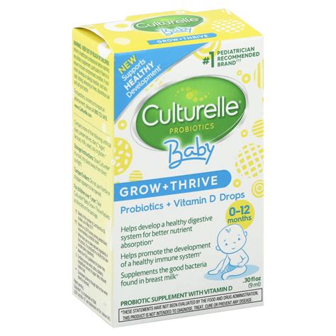 Culturelle Baby Grow + Thrive Probiotics + Vitamin D Drops