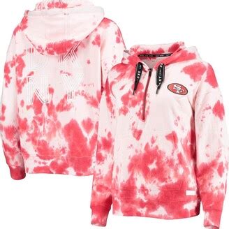 DKNY (Fashion) San Francisco 49ers Womens Dakota Oversized Tie-Dye Half Zip Hoodie tv commercials