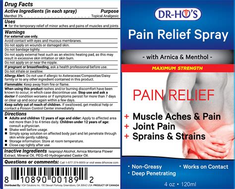 DR-HO's Pain Relieving Spray