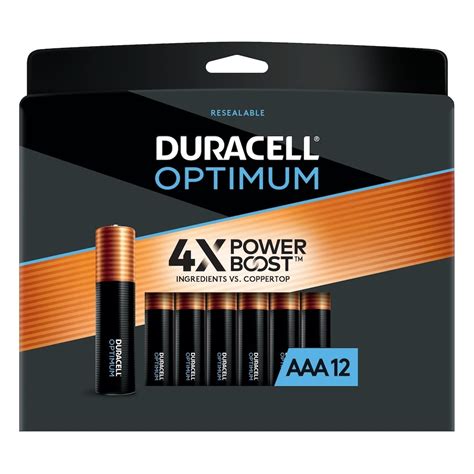 DURACELL Optimum Alkaline AAA Batteries logo