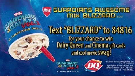 Dairy Queen Guardians Awesome Mix Blizzard Treat