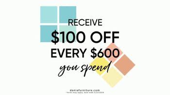 Dania Furniture TV Spot, '$100 Off Every $600'